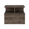 Tuhome Adele Floating Nightstand with Drawer and Open Storage Shelves- Dark Walnut MLB9406 - alternate 6